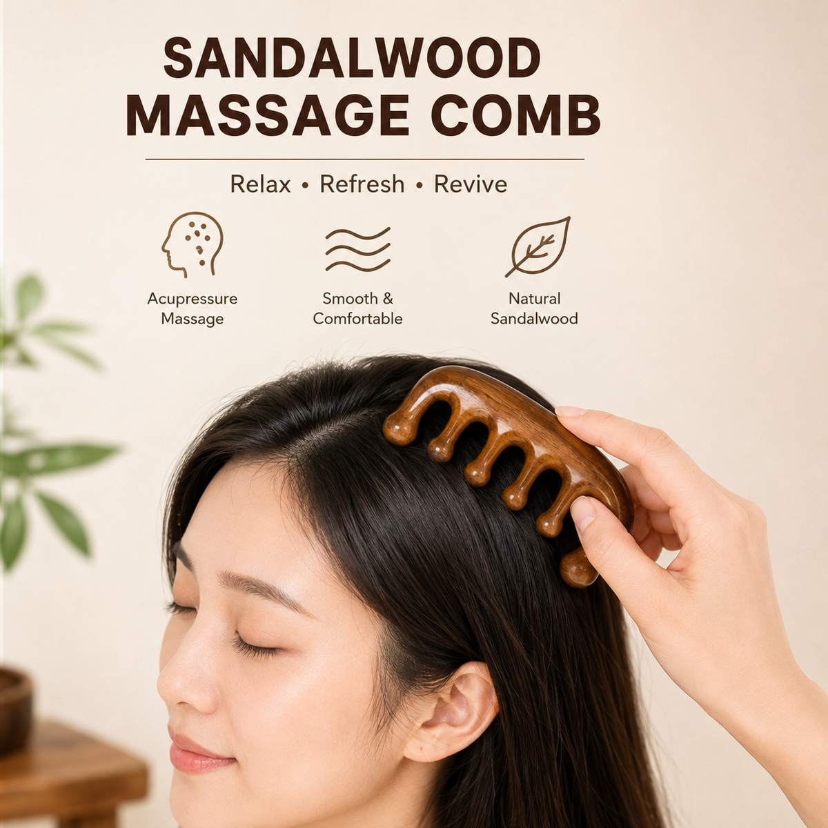 Wooden Scalp Massager