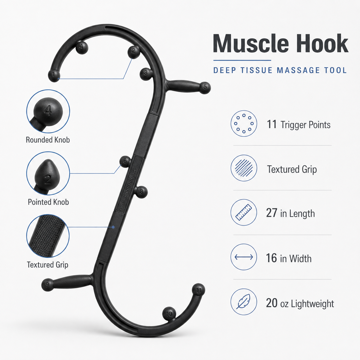 Body Back Buddy Elite Back Massager & Neck Massager for Pain Relief