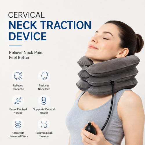 Cervical Traction Device, Inflatable Neck Stretcher & Traction Pillow