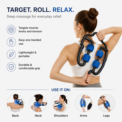 Body Back Trigger Point Pressure Roller Massager for Deep Tissue Relief