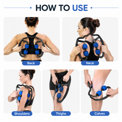 Body Back Trigger Point Pressure Roller Massager for Deep Tissue Relief