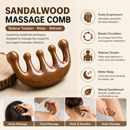 Wooden Scalp Massager